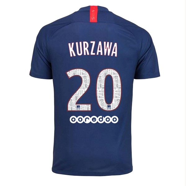 Camiseta Paris Saint Germain NO.20 Kurzawa Primera 2019-2020 Azul